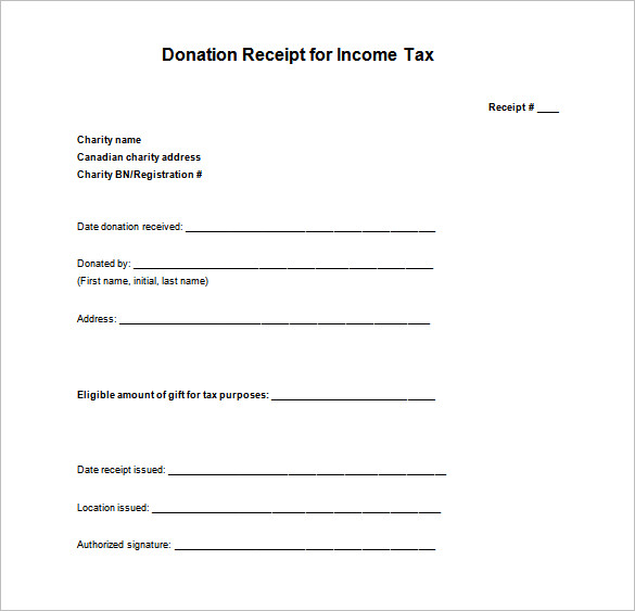 Tax Donation form Template 15 Tax Receipt Templates Doc Pdf Excel