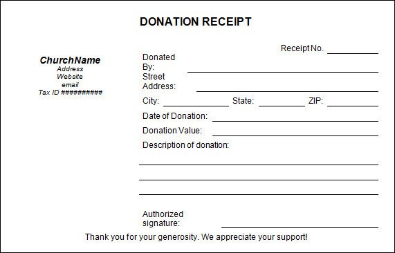 Tax Donation form Template Sample Donation Receipt Template 17 Free Documents In