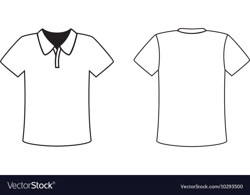 Tee Shirt Design Template Blank Front and Back Polo T Shirt Design Template Vector Image