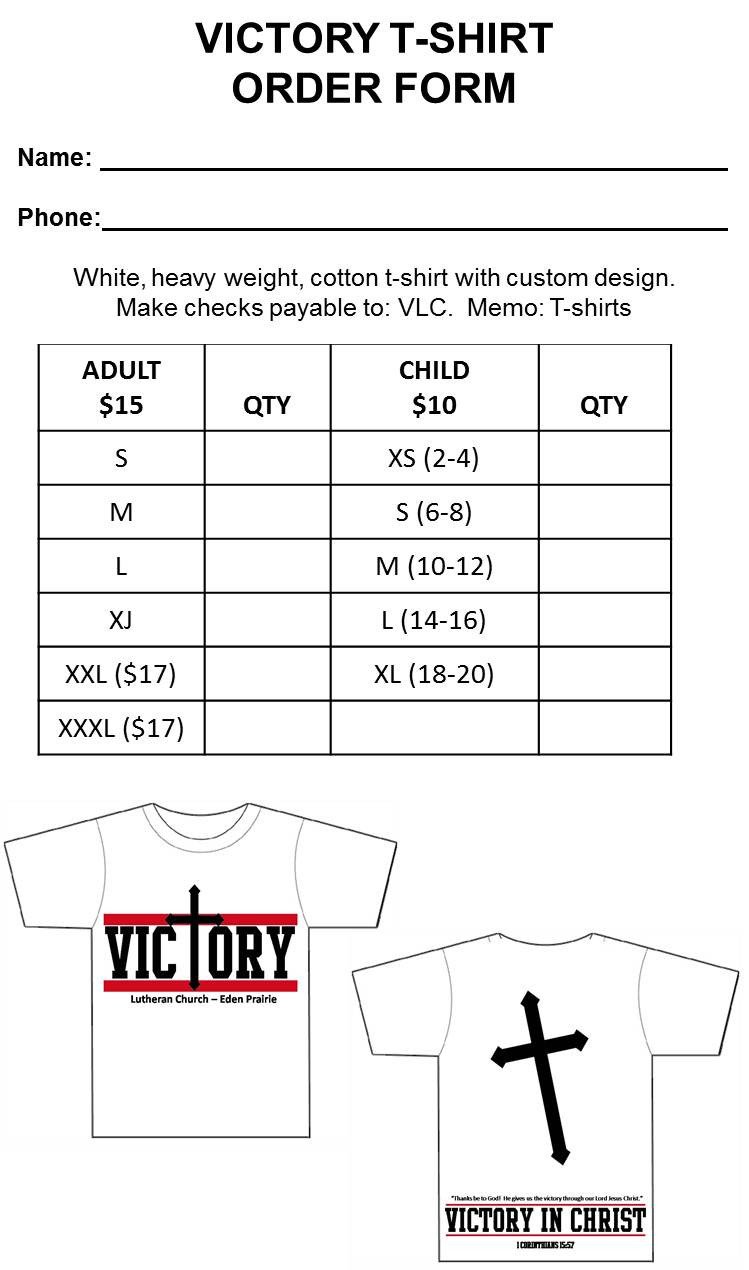 Tee Shirt order form the Carpenter S Ministry toolbox Fundraising Church T