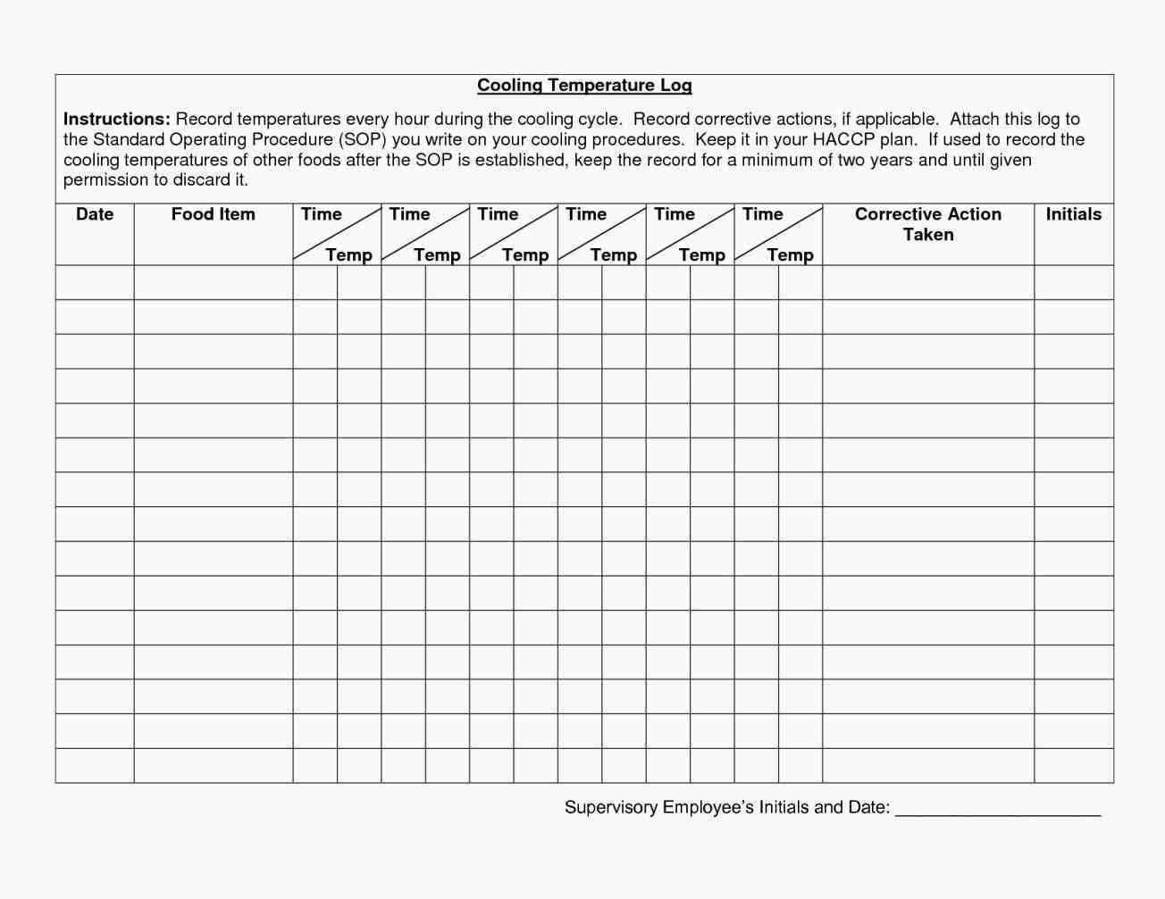 Temperature Log Template Excel Room Temperature Log Sheet Template