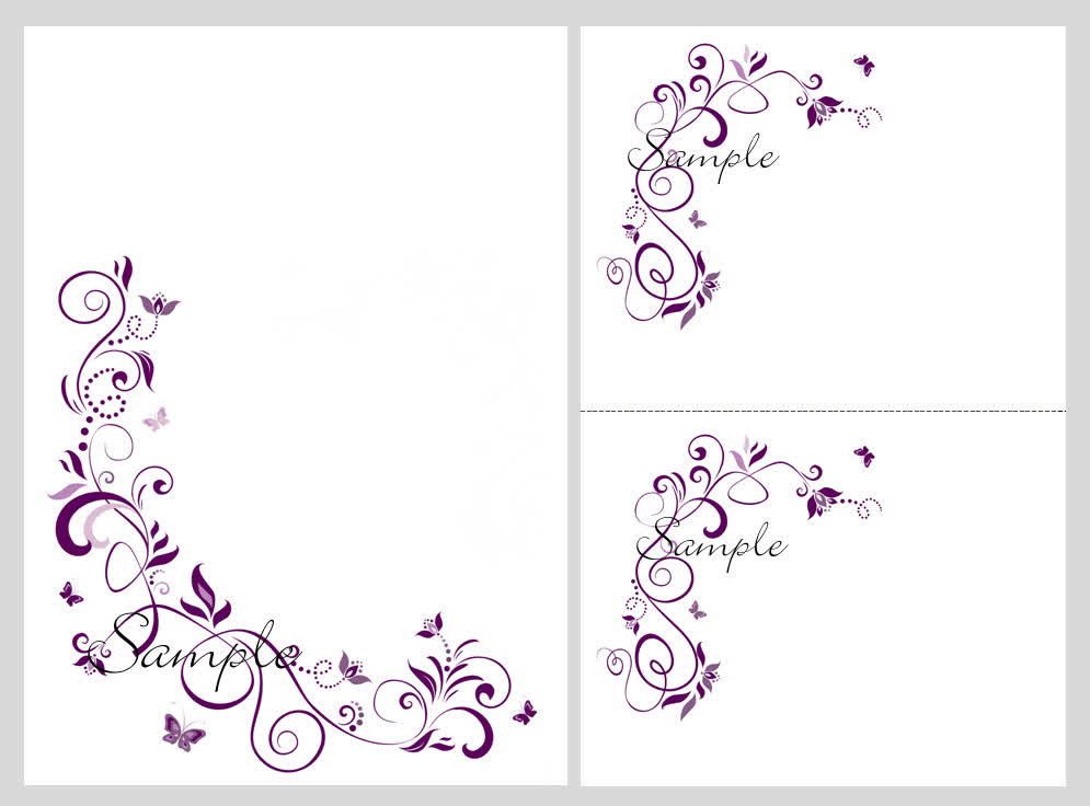 Template for Wedding Invitations Floral Blank Wedding Invitation Templates