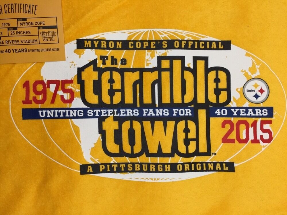 Terrible towel Pictures Pittsburgh Steelers 40th Anniversary Terrible towel New
