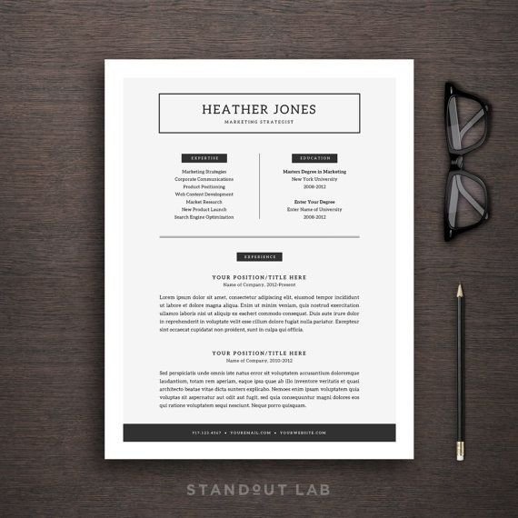 Textedit Resume Template Professionally Designed and Easy to Customize Two Page