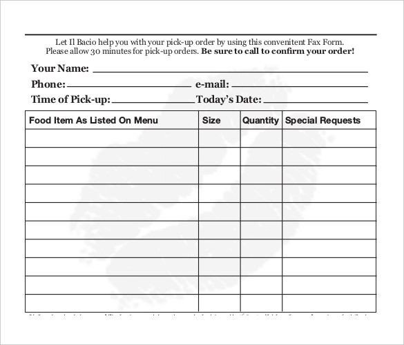 Ticket order form Template Word 11 Delivery order Templates