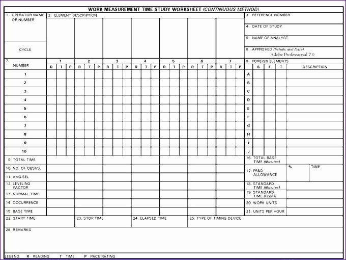 Time and Motion Study Template 10 Time Motion Study Excel Template Exceltemplates