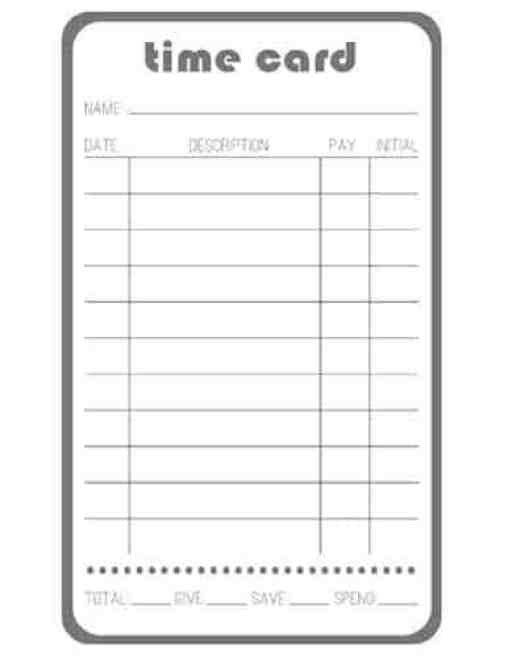 Time Card Template Free 9 Free Printable Time Cards Templates Excel Templates