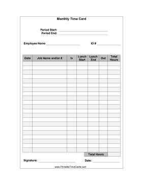 Time Card Template Free 9 Free Printable Time Cards Templates Excel Templates