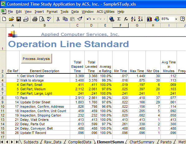 Time Study Templates Excel Standard Data Libraries Details Timer Pro Professional
