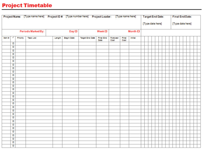 Timeline Template Microsoft Word Project Timeline Template for Excel and Word