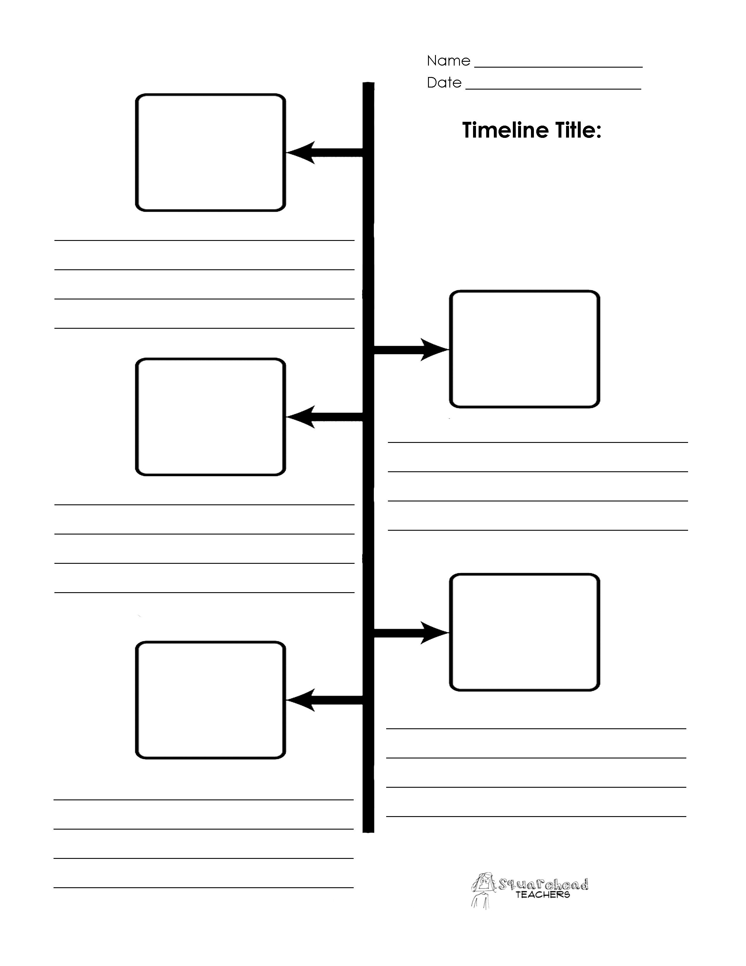 Timeline Templates for Kids Blank Timeline Printables