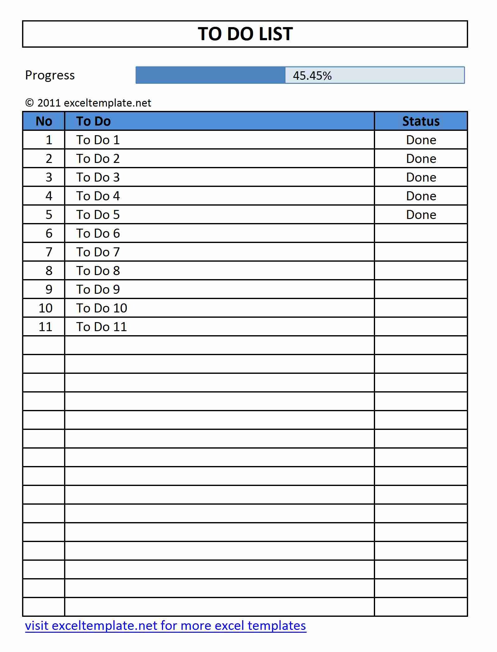 To Do List Template Word to Do List Template