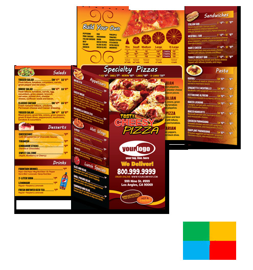 To Go Menu Template Pizza Print Templates Of Door Hangers to Go Menus Box