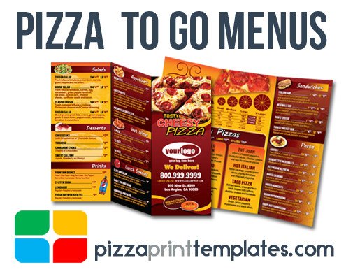 To Go Menu Template Pizza to Go Menus Design and Print Templates
