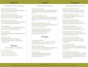 To Go Menu Template Restaurant to Go Trifold