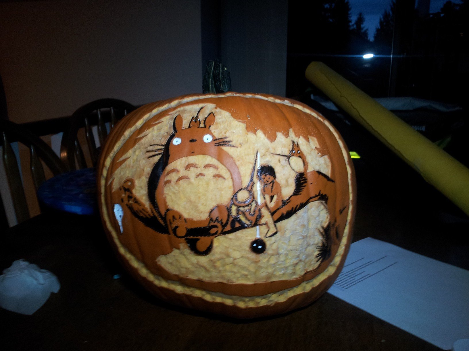 Totoro Pumpkin Stencils totoro Jack O Lantern