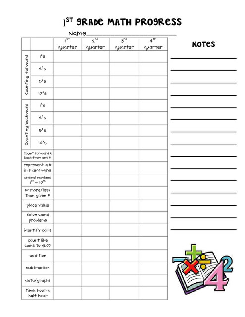 Tracking Student Progress Template Nice form for Tracking Student Progress In First Grade