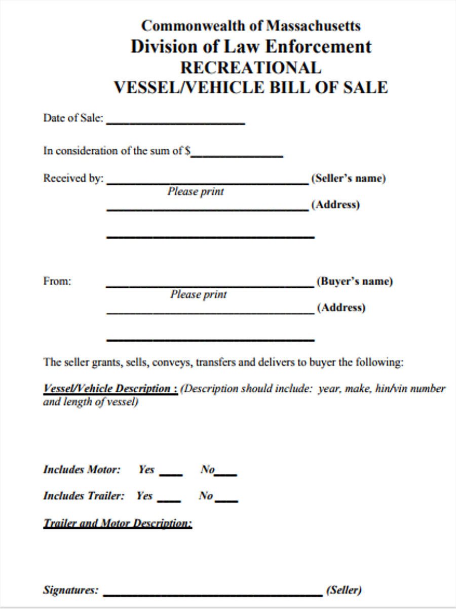 Trailer Bill Of Sale Trailer Bill Of Sale form 6 Free Documents In Word Pdf