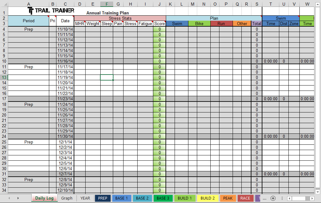 Training Plan Template Excel Annual Training Plan Template Excel