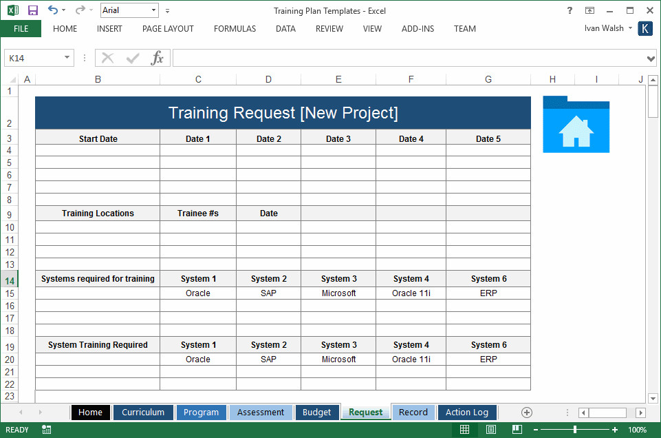 Training Plan Template Excel Training Plan Template – 20 Page Word &amp; 14 Excel forms