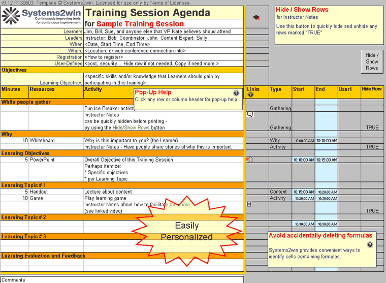 Training Plan Template Excel Training Plan Template Excel Download