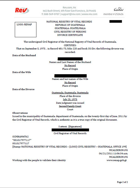 Translation Of Divorce Certificate Template Divorce Document Translation Service