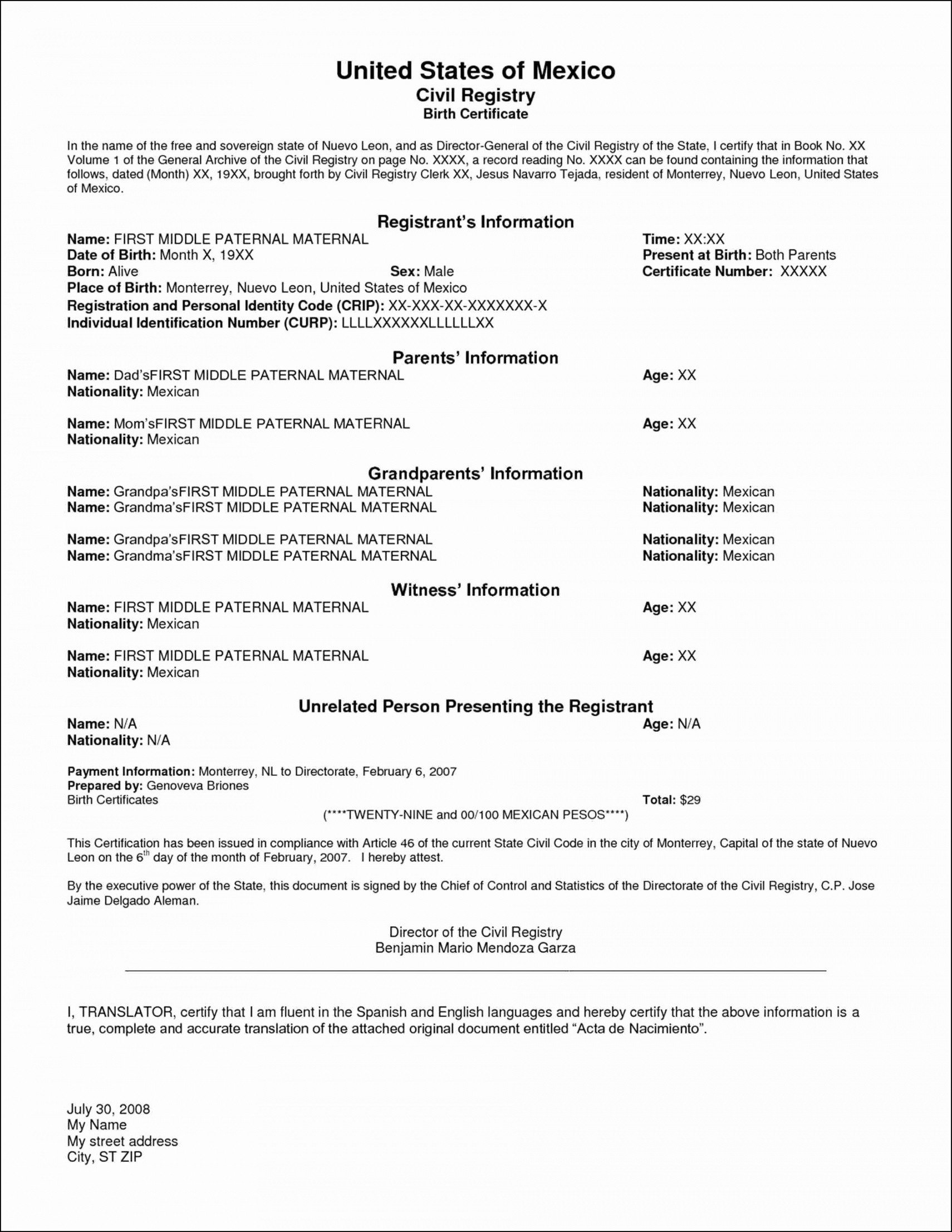 Translation Of Divorce Certificate Template Editable Translation Divorce Certificate Template