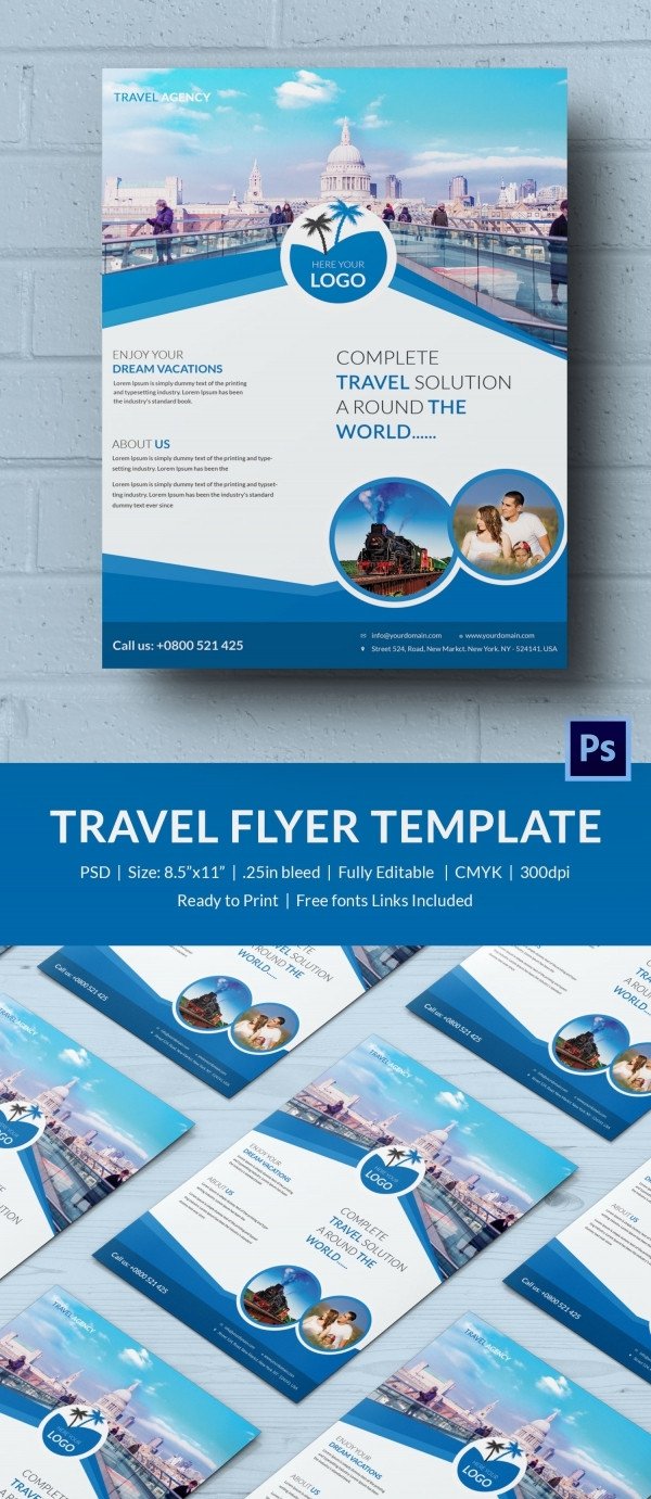 Travel Flyer Template Free Travel Flyer Template 43 Free Psd Ai Vector Eps