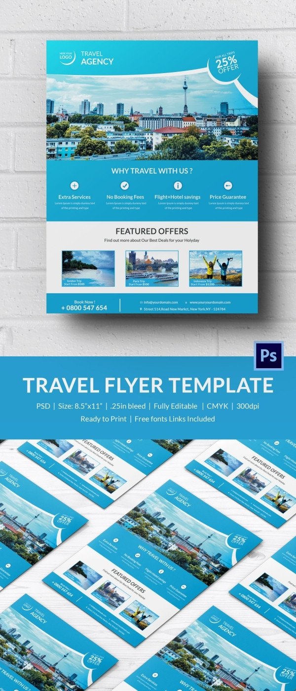 Travel Flyer Template Free Travel Flyer Template 43 Free Psd Ai Vector Eps