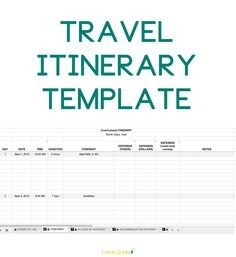 Travel Itinerary Template Google Docs Personal Travel Itinerary Template Google Search