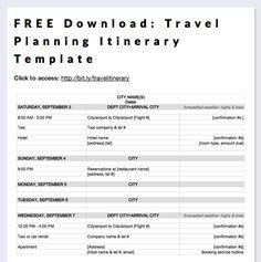 Travel Itinerary Template Google Docs Travel Itinerary Template Google Docs