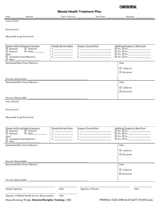 Treatment Plan Template Word 38 Free Treatment Plan Templates In Word Excel Pdf