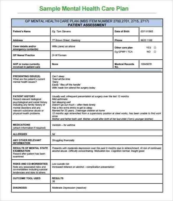 Treatment Plan Template Word 38 Free Treatment Plan Templates In Word Excel Pdf