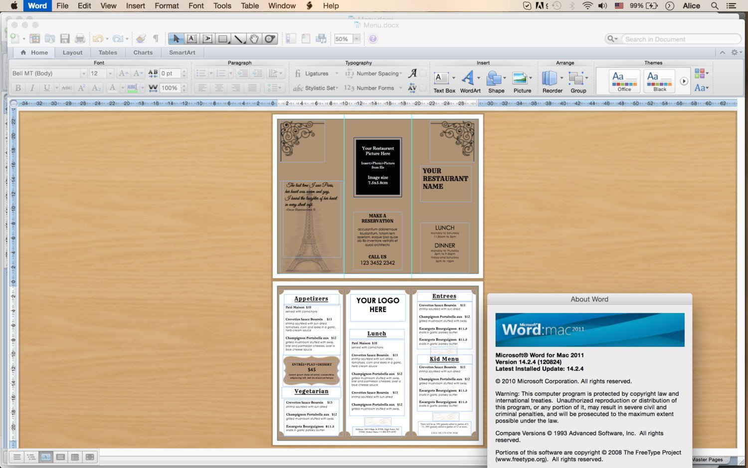 Tri Fold Menu Templates Design & Templates Tri Fold Take Out Menu Menu Templates