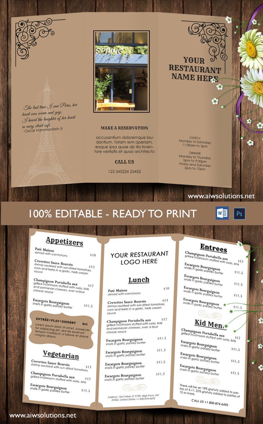Tri Fold Menu Templates Design & Templates Tri Fold Take Out Menu Menu Templates Tri Fold Menu Templates Design & Templates Tri Fold Take Out Menu Menu Templates