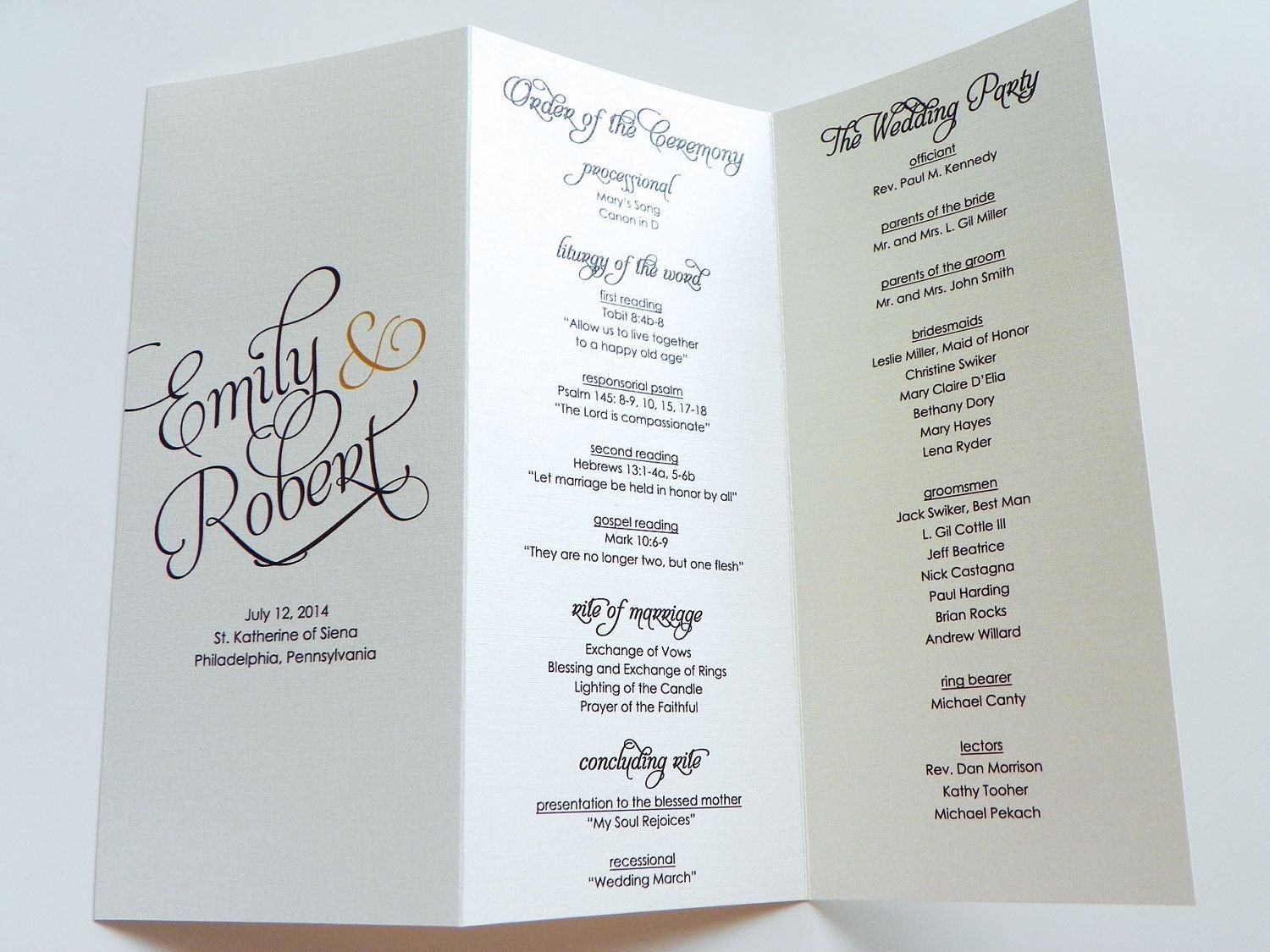 Trifold Wedding Program Template Scripted Pearl Shimmer Trifold Wedding Programs Wedding