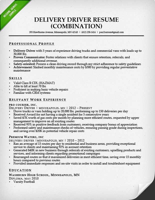 Truck Driver Resume Template Truck Driver Resume Sample and Tips