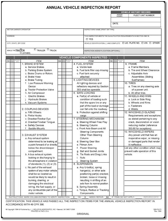 Truck Inspection form Template Printable Annual Vehicle Inspection Report Template Word