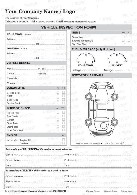 Truck Inspection form Template Vehicle Inspection Sheet Template Vehicle Inspection Poc