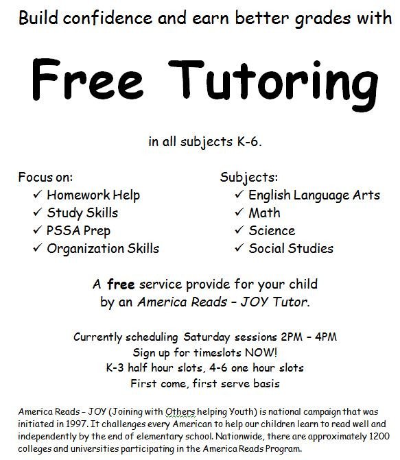 Tutoring Flyer Templates Free Adventures In A Semester Of Being An America Reads Tutor