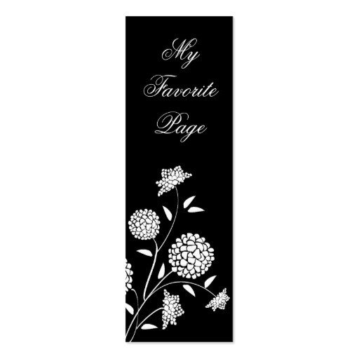 Two Sided Bookmark Template Floral Fantasy Double Sided Bookmark Business Card