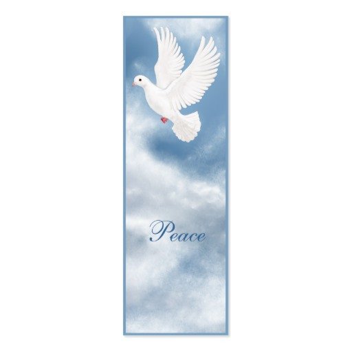 Two Sided Bookmark Template Peaceful Dove Bookmark Double Sided Mini Business Cards