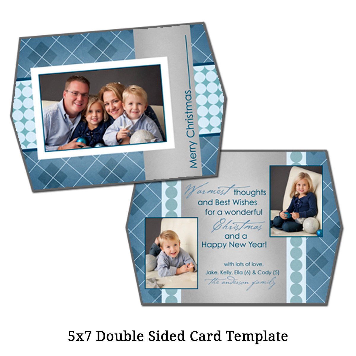 Two Sided Postcard Template 5×7 Double Sided Christmas Card Template by Vgallerydesigns