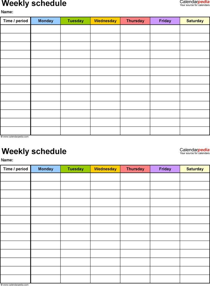 Two Week Look Ahead Template Weekly Schedule Template for Word Version 9 2 Schedules