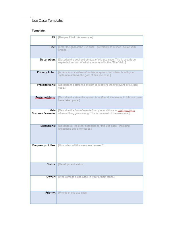 Use Case Templates Word 40 Use Case Templates & Examples Word Pdf Template Lab