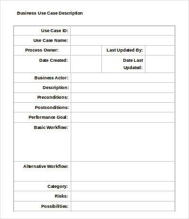 Use Case Templates Word Use Case Template 9 Free Word Pdf Documents Download