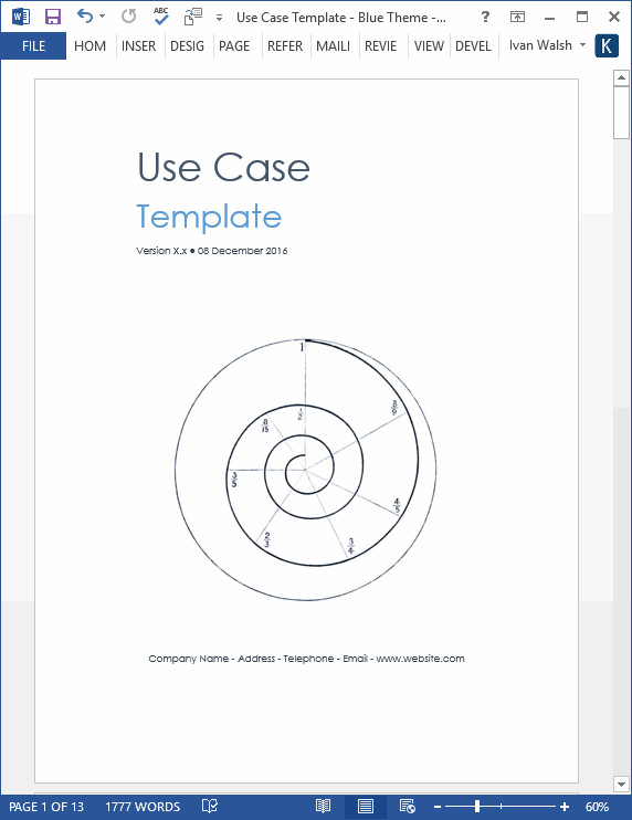 Use Cases Template Word Use Case Template – Ms Word &amp; Visio Templates