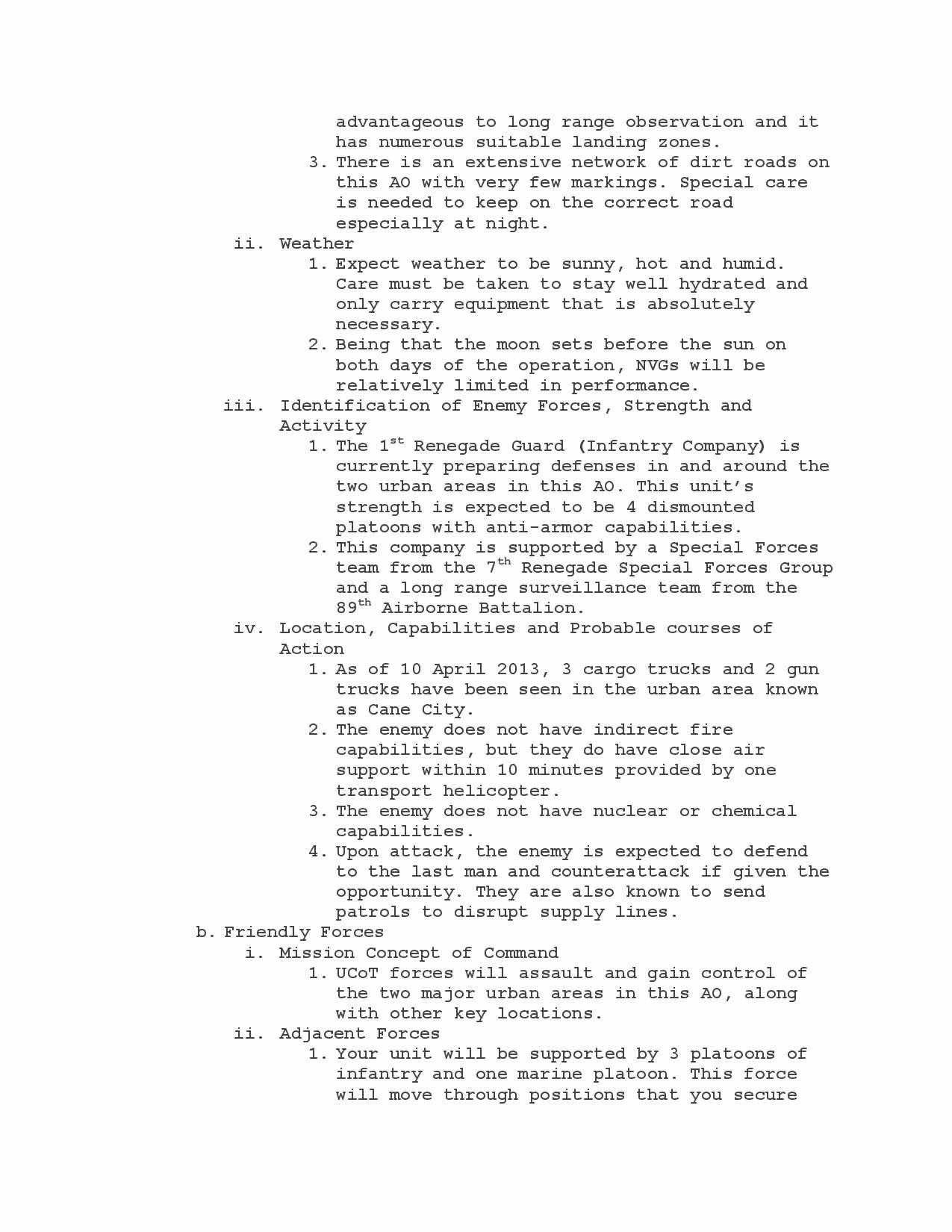Usmc Warning order Example 25 Of Usmc Warning order Template Pdf