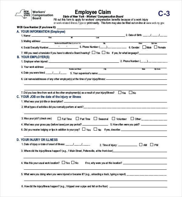 Utah Workers Compensation Waiver form Workers P forms Colorado