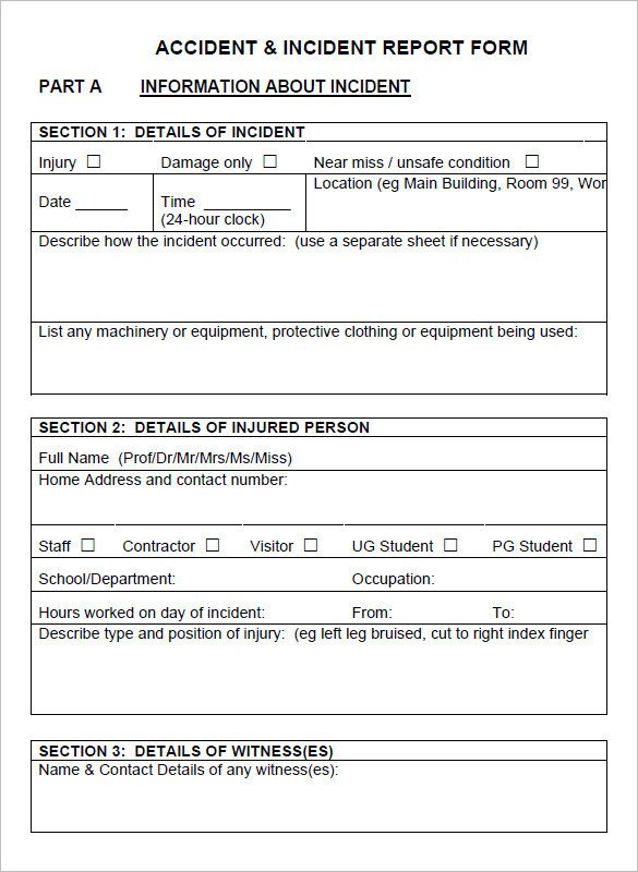 Vehicle Accident Report form Template Dot Driver Vehicle Inspection Report form Templates